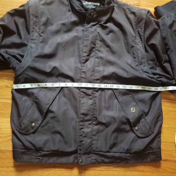 Dryjoys FootJoy Jacket Vest Black Zip Golf Rain Men’s SZ M Zip Off Sleeves - Picture 5 of 7